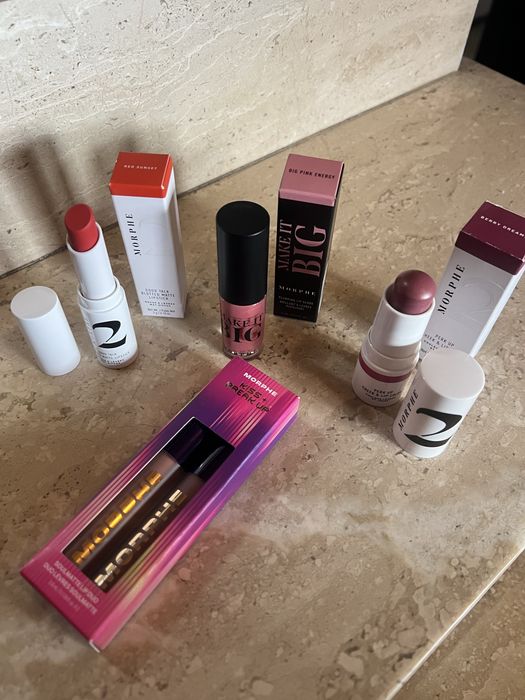 Morphe zestaw 6 produktów do makijażu ust szminki, blyszczyki nowe! Oryginalne!