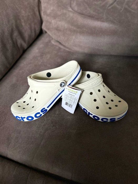 Уценка! Крокси Crocs Сабо Bayband Stucco/Bright Cobalt 25см стопа