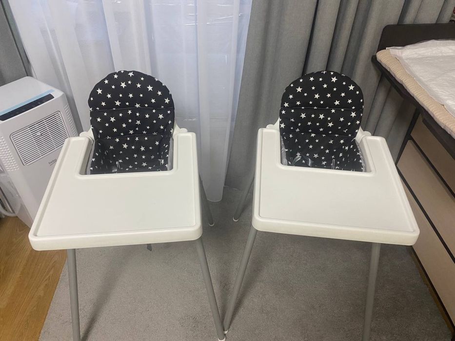 Стільчик для годування IKEA Antilop (Ікеа Антилоп) з підніжкою для двійні / окремо