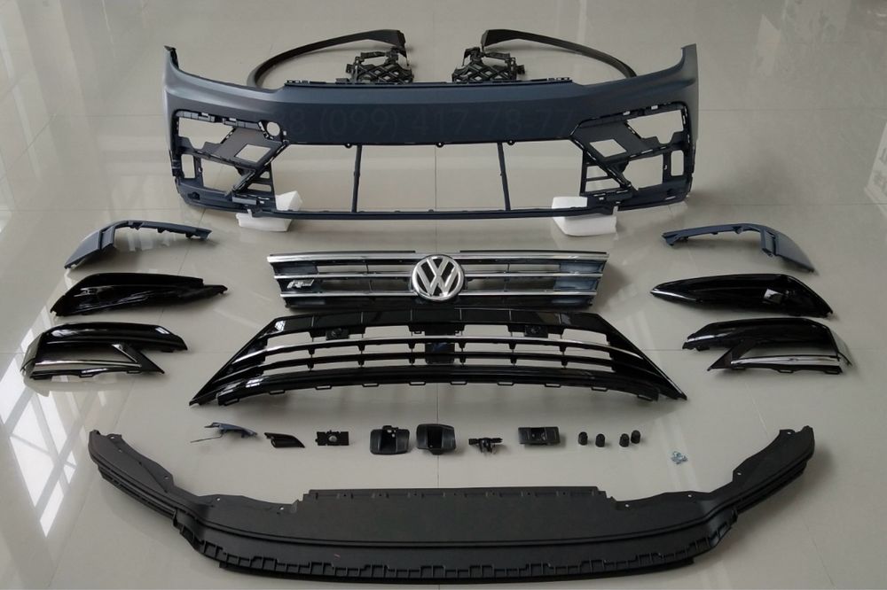 Бампер передний R-Line решетка Volkswagen VW Tiguan Тигуан 16-20