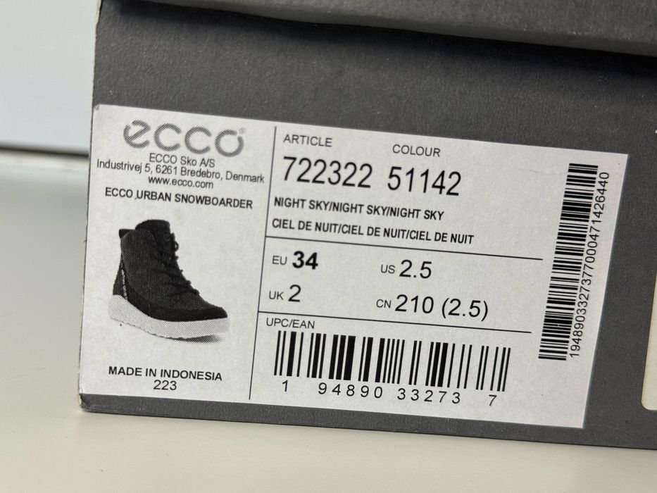 Осінь Черевики Ecco Urban 34 розмір Ботинки Чоботи