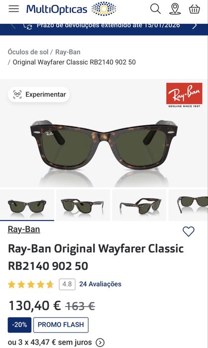 Vende oculos como novo