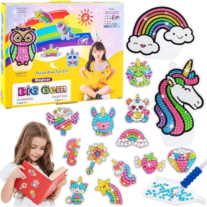 Zestaw do malowania diamentami w formie breloka 5D dla dzieci DIY