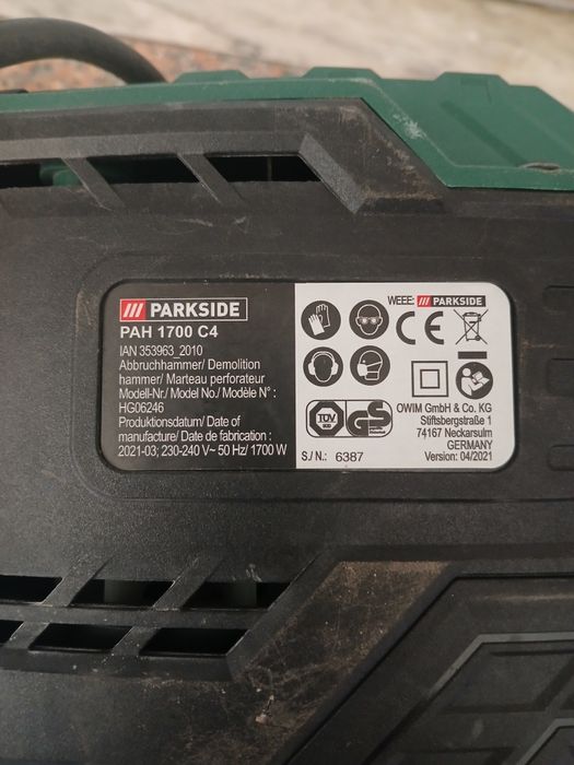 Martelo demolidor Parkside PAH 1700 C4