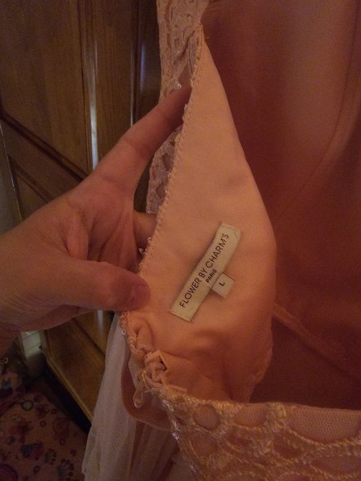 Vestido salmão curto