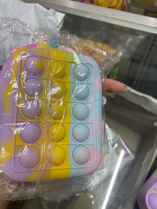 Bolsa Pop It Unicornio Silicone Anti Stress Crianca