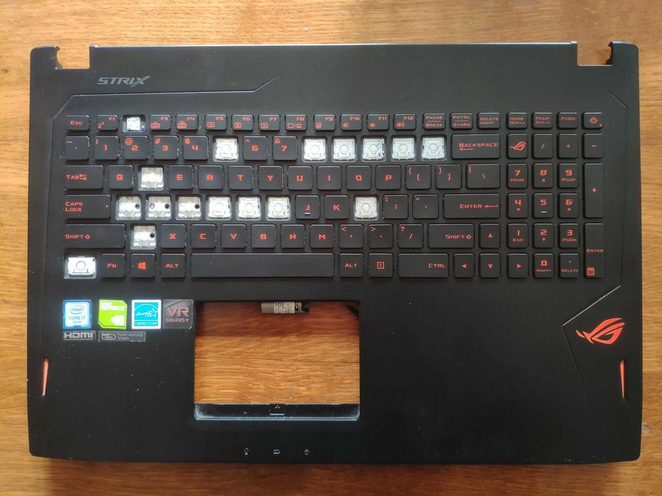 Клавіатура для Asus ROG Strix GL502, палмрест, топкейс з клавішами