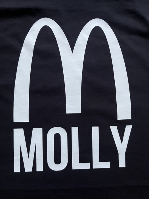 White molly t-shirt y2k opium drip drill vetements type