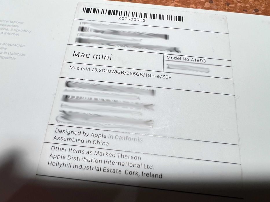 Apple Mac Mini 2018 i7 32GB RAM 256GB SSD