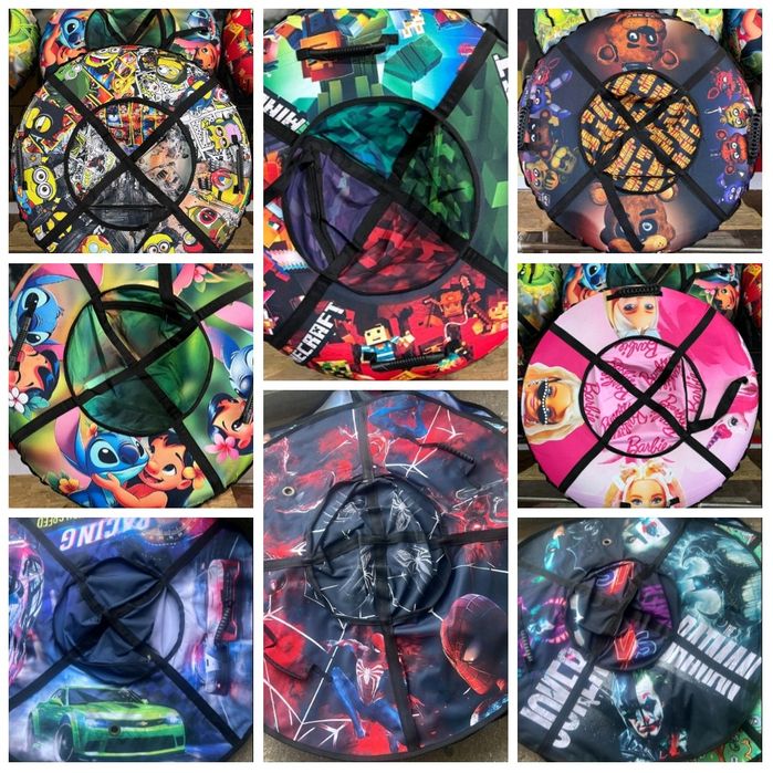 Тюбінг 1м, 1.2м В НАЯВНОСТІ в асортименті, санки, ватрушка,  Плюшка