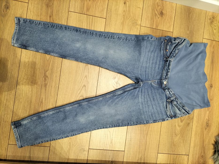 Jeansy ciążowe z pasem H&M r. L stan idealny
