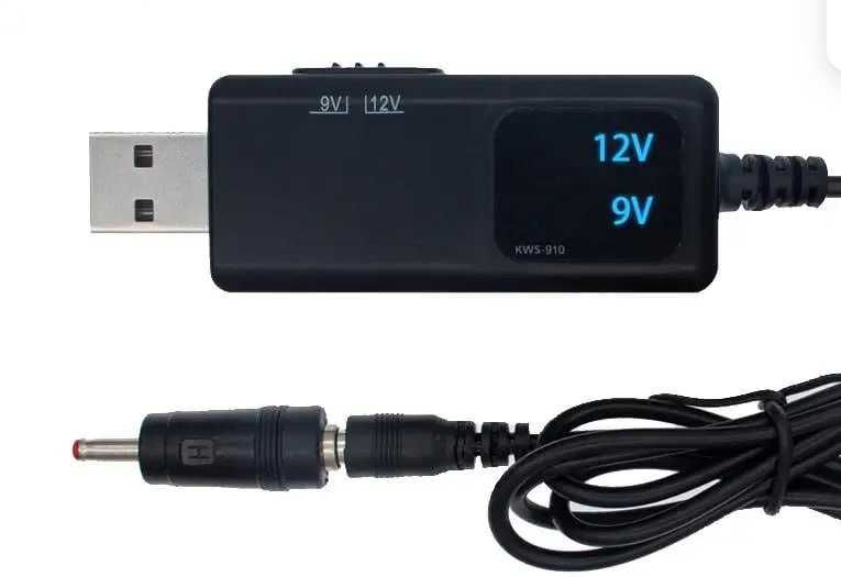 Преобразователь переходник USB повышающий напряжение с 5 В до 9 и 12