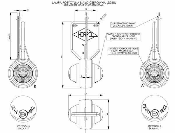 Lampa obrysowa - LD 368/L