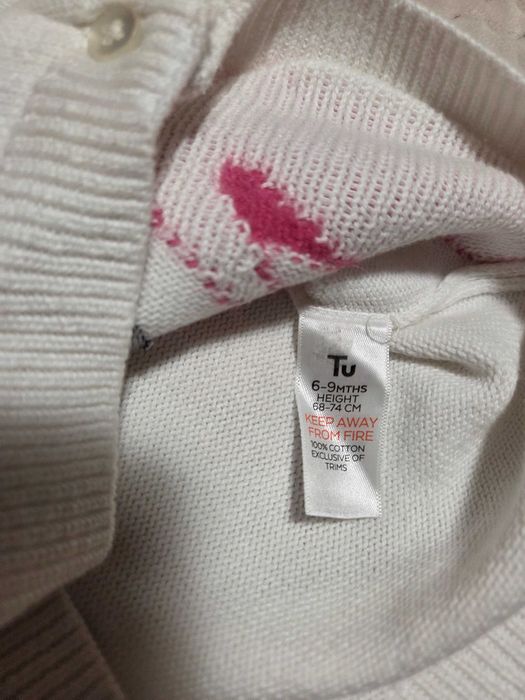 Sweter TU 6–9m (68 - 74cm) dziewczęcy.