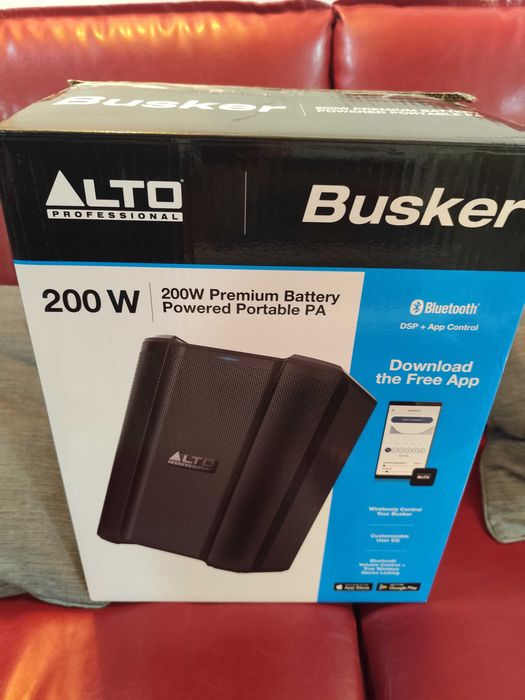 Coluna de som Amplificada a Bateria com equalizador de efeitos  Alto Busker