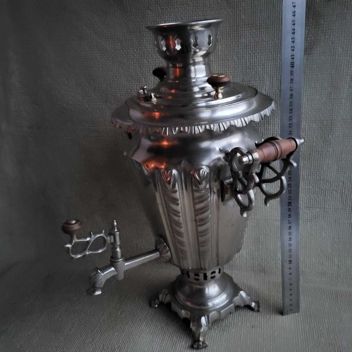 Самовар жаровой с Веницианскими ручками Патронный з-д на дровах редкий