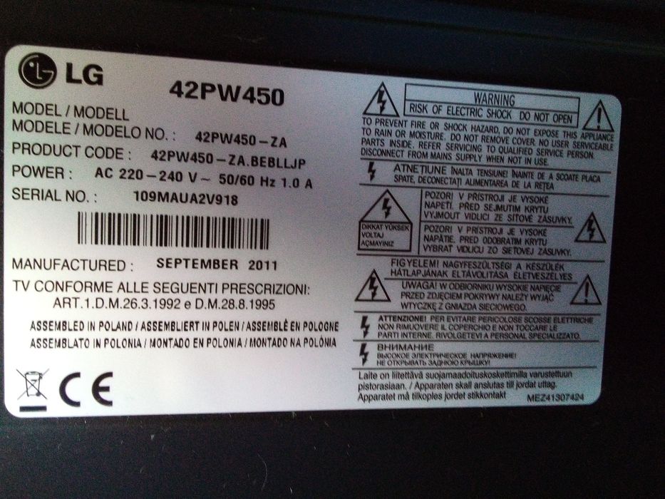 Telewizor LG 42 plazma
