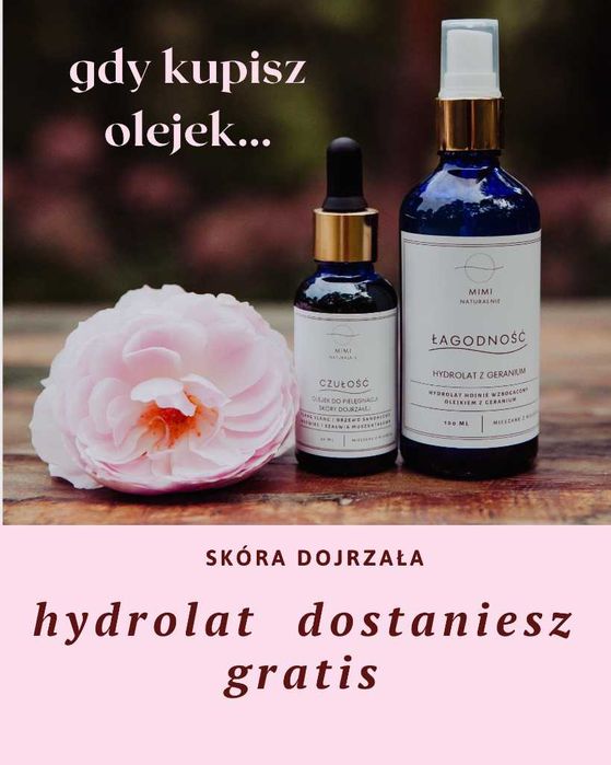 Olejek do twarzy CZUŁOŚĆ PREMIUM + hydrolat GRATIS // cera dojrzała