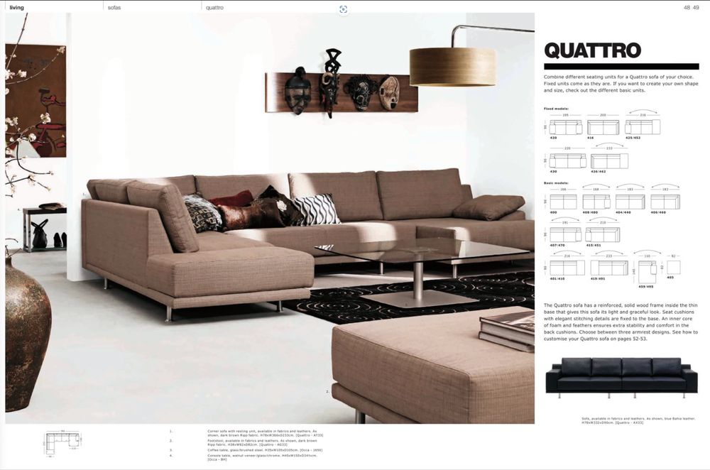 Sofá BoConcept Quattro – 2 módulos – Bom estado