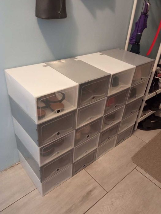 10x Organizer Na Buty Modułowe Pudełka Szafka Pojemnik Składane Szafa