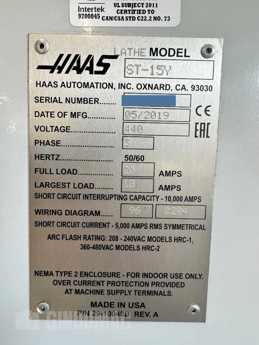 Tokarka CNC HAAS ST-15Y - oś Y - (2019)