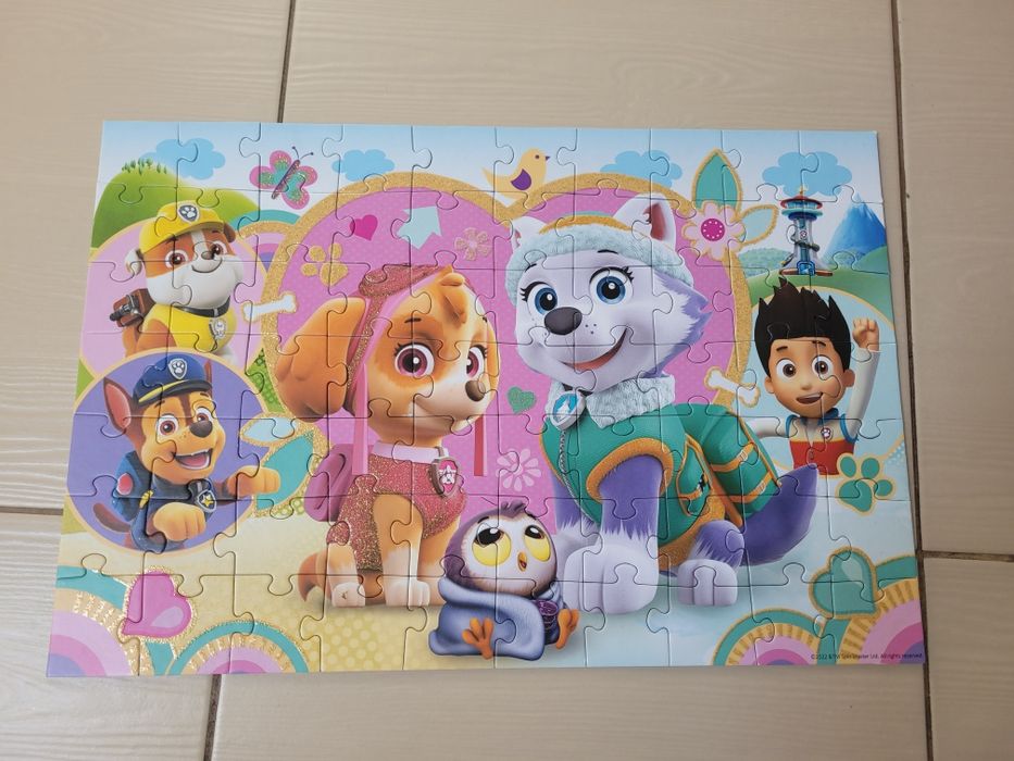 Puzzle brokatowe Psi Patrol Nickelodeon 70 elementów Trefl Junior