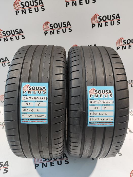 2 pneus semi novos 245-40R18 Michelin - Oferta dos Portes