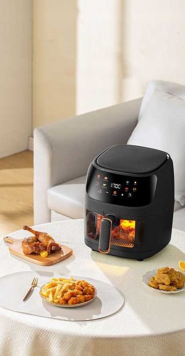 Frytkownica 5L/1400W beztłuszczowa LINBOX Air Fryer CZARNA