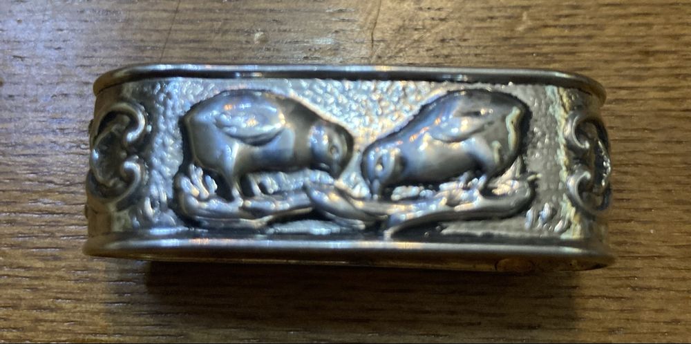 Argola de guardanapo para criança em prata Portuguesa contrastada