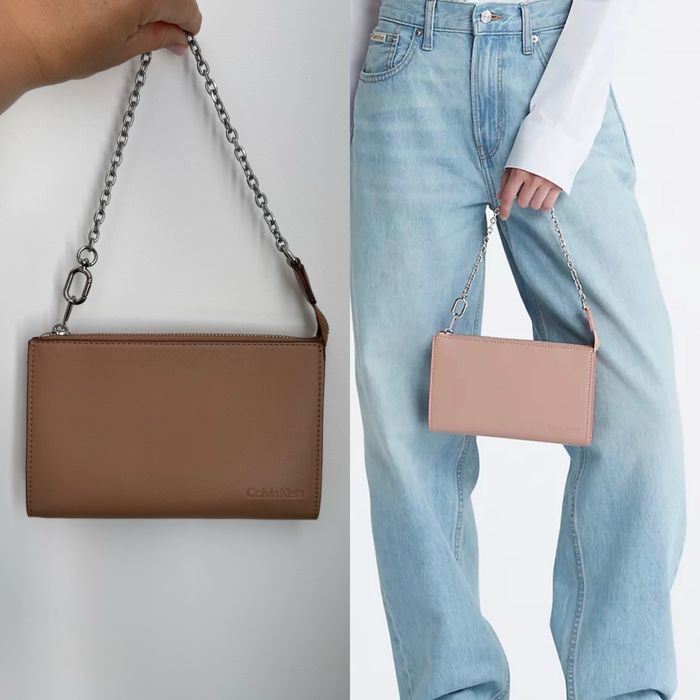 Коричнева бежева сумочка Calvin Klein, оригінал