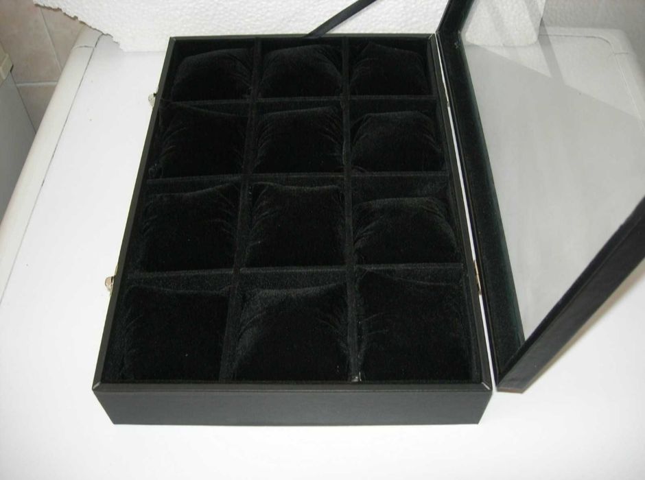 Caixa Guarda 12 Relógios Seiko Omega Cauny Breitling Tissot Oris Iwc