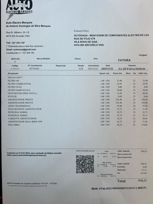 Bmw 520D ano 11/2005 (nacional)