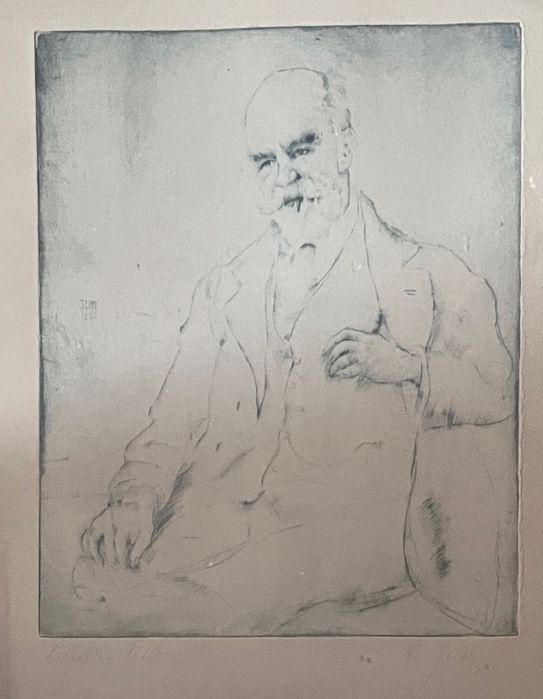 Akwaforta Erik Jerken wg Carla Larsona 1920r - prof. A. Tallberg