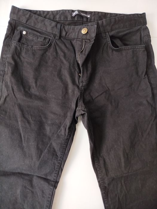 Męskie czarne spodnie Zara slim fit
