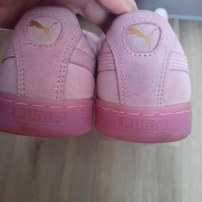 Puma suede heart reset 38 рожеві замшеві кеди снікерси з бантами