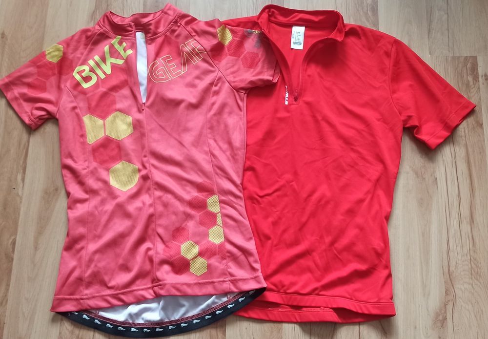 Dwie koszulki rowerowe dla dziewczynki