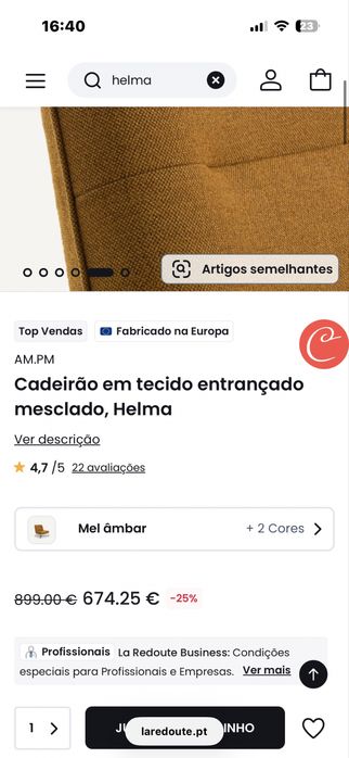 Cadeirão Tecido Entrançado Mesclado La Redoute
