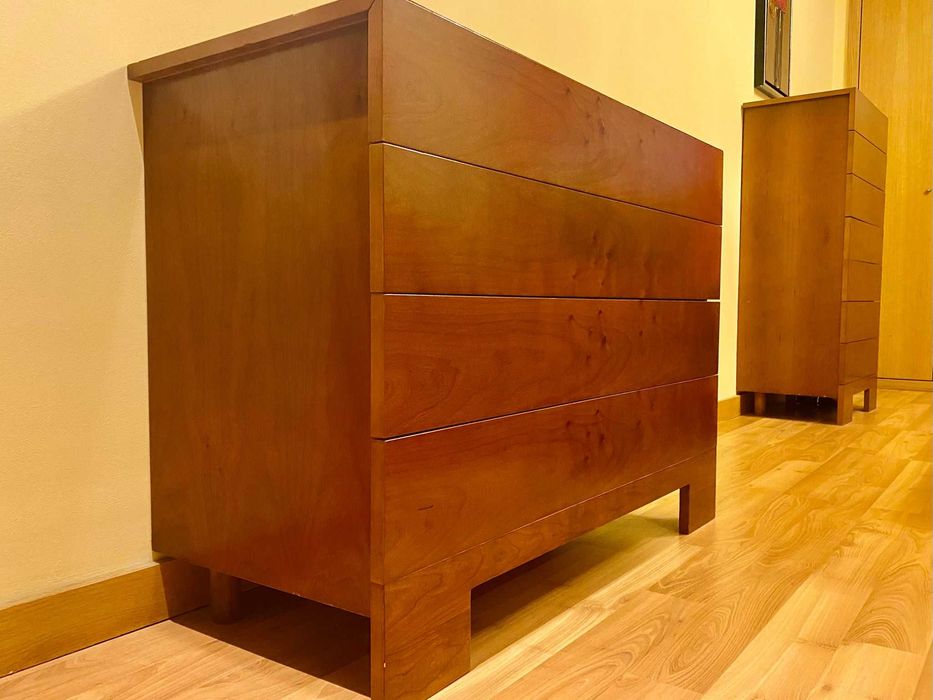 Mobília de Quarto de Casal, em cerejeira (design ANTARTE)