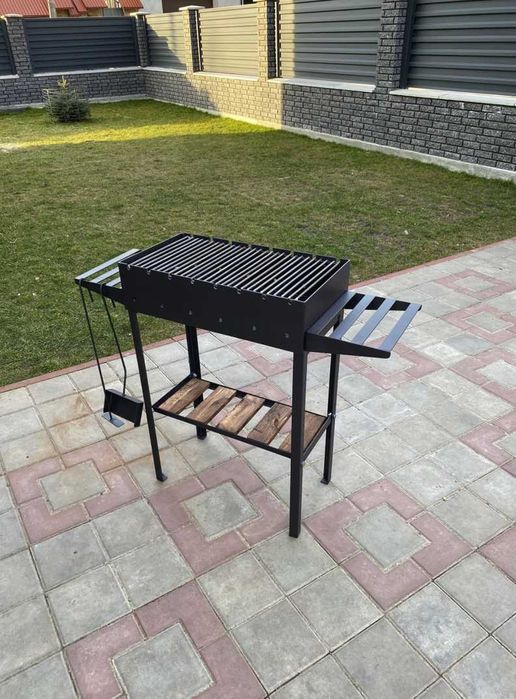 МЕТАЛ 4 ММ!Мангал з решіткою на 8 шампурів саме для вашого шашлику