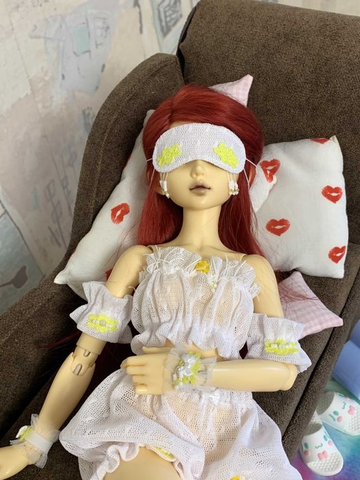 Біла піжамка для bjd ляльки Minifee