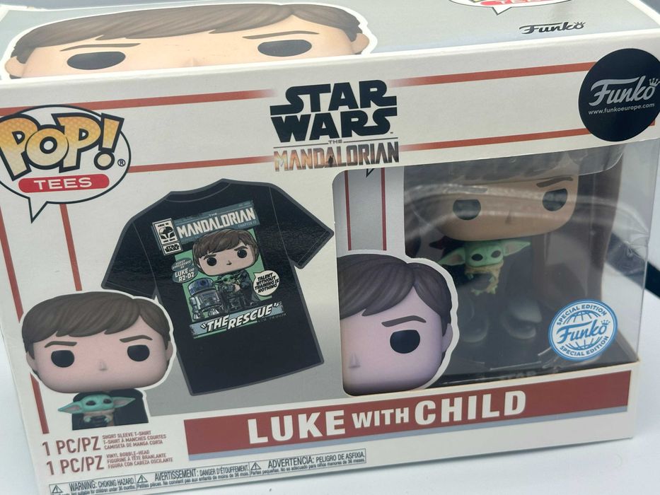Funko Pop Tees Luke with Child – Star Wars Mandalorian Special Edition