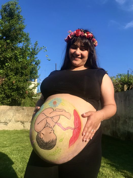 Arte Gestacional Personalizada  - Recordação Única da Gravidez