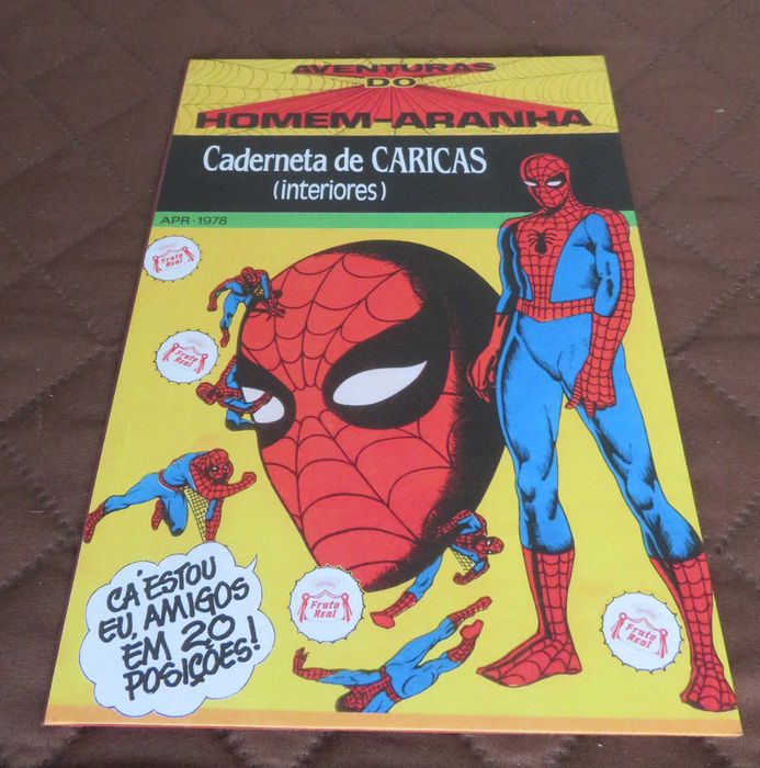 Caderneta de CARICAS (interiores) Homem ARANHA/Fruto Real