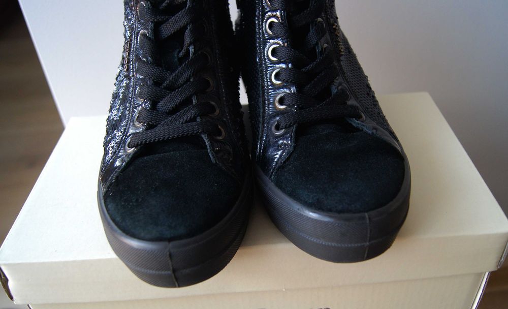 IGI&CO skórzane trampki wysokie jesienne jak botki 36