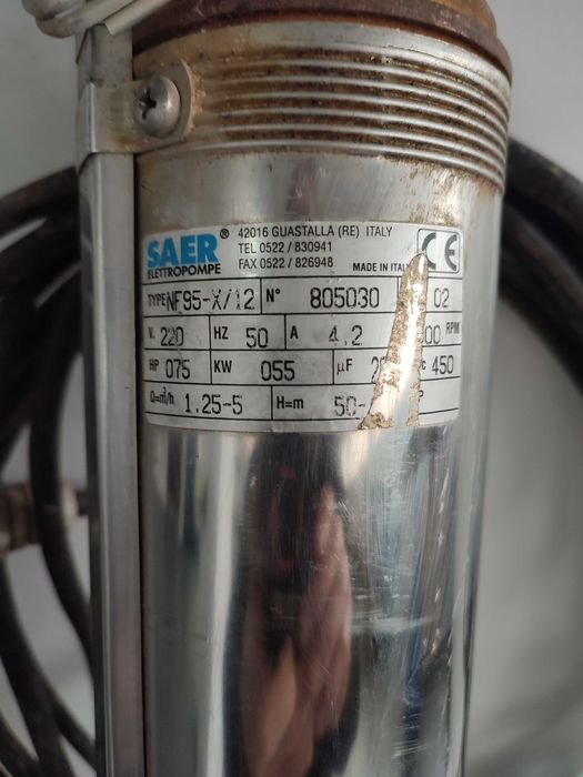 MOTOR SUBMERSÍVEL PARA POÇO SAER INOX