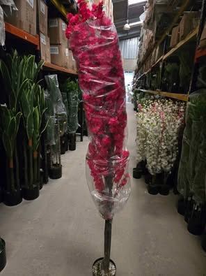 Flores de cerejeiras articiciais vermelhas para decorações