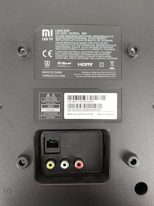 Telewizor LED Xiaomi Mi LED TV 4A 32" HD Ready czarny