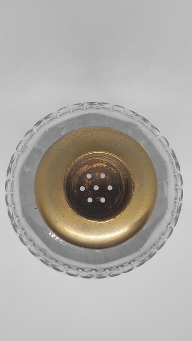Glass and gold metal shaker