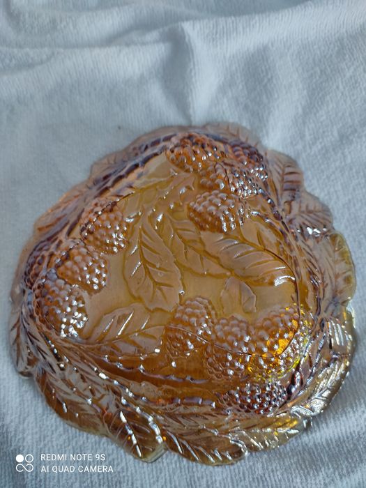 Piękna iryzowana paterka Indiana Glas USA