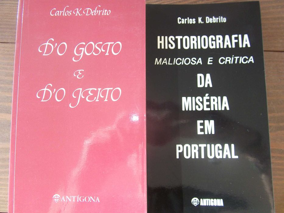 2 LIVROS DE CARLOS K. DEBRITO da editora Antígona